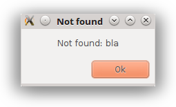 Text not found dialog